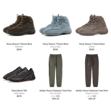 RT @SOLELINKS: Ad: 25% off adidas Yeezy Desert Boots and Calabasas Track Pants - discount applied in cart must be logged in  US:http://bit.ly/2ZSQ0eQ EU:http://bit.ly/2ZFR7Dt  Track Pants only $63.75 each http://bit.ly/2ZSQ0LS #muxjasper #fivedoubleues #sneaker #kicks Yeezy Desert Boots Outfit, Yeezy Desert Boots, Desert Boots Outfit, Yeezy Boots, Techwear Fashion, Yeezy Season, Guys Clothing Styles, April Showers, Desert Boots