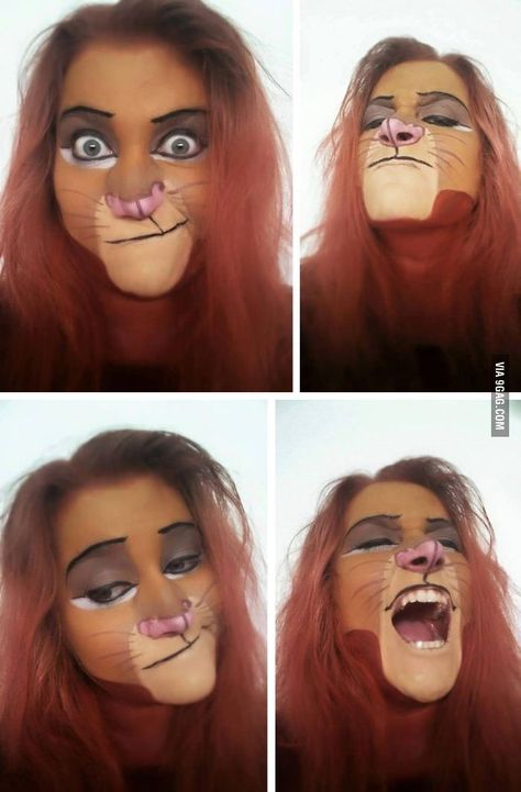 Halloween Carnaval Make-up, Halloweenský Makeup, Halloween Make-up Looks, Lion Costume, Smink Inspiration, Makijaż Smokey Eye, Special Effects Makeup, Halloween Costumes Makeup, Halloween Makeup Looks