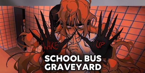 School Bus Graveyard Wallpaper Pc, Sbg Wallpaper Laptop, Schoolbus Graveyard Fanart, School Bus Drawing, Bus Drawing, School Bus Graveyard, Bus Graveyard, No Friends, I Follow Back