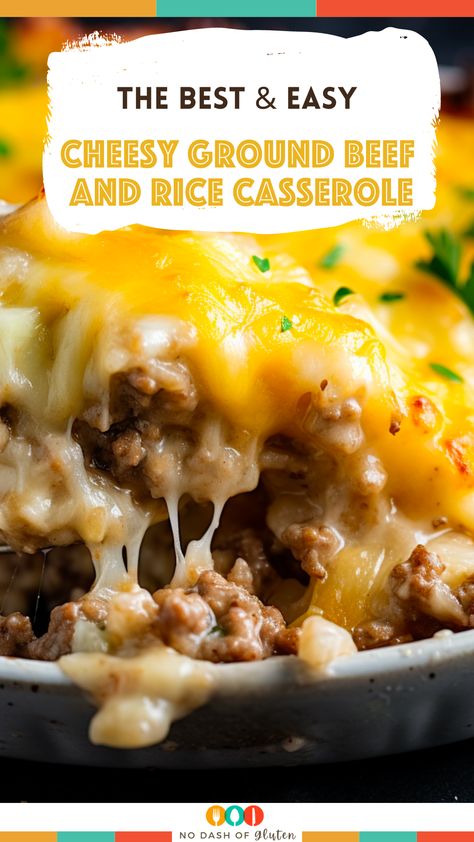 Ground Beef And Rice Casserole, Cheesy Ground Beef And Rice, Beef And Rice Casserole, Cheesy Ground Beef, Recipes Using Ground Beef, Ground Beef And Rice, Dinner Beef, Ground Beef Rice, Ground Beef Casserole Recipes