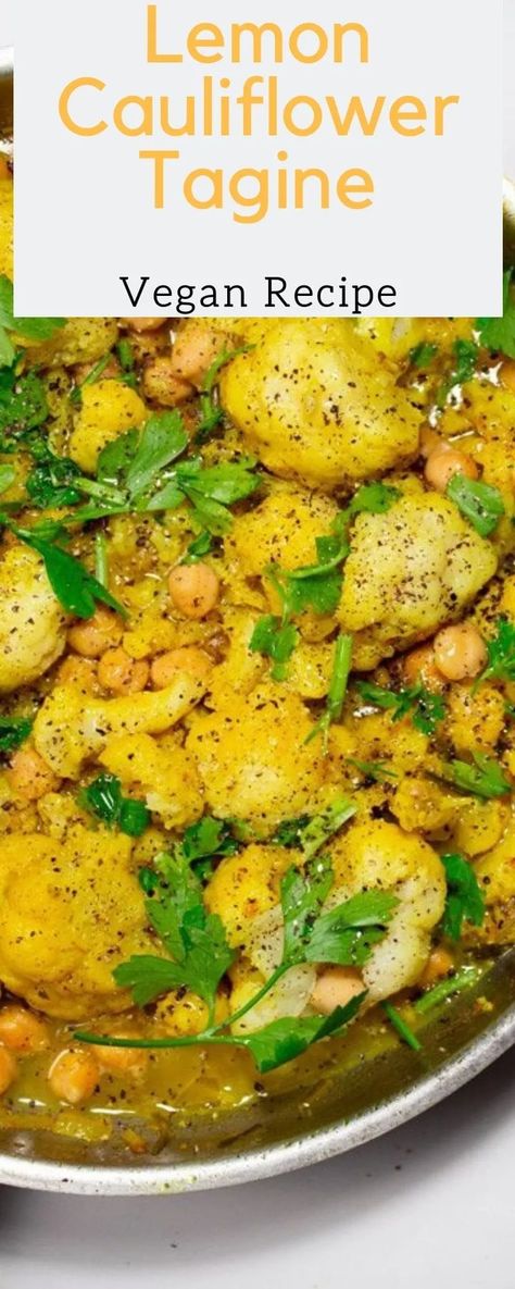 Lemon Cauliflower and Chickpeas Tagine - My Moorish Plate