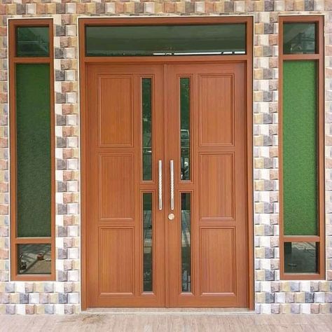 Terima pengerjaan berbagai pekerjaan aluminium &kaca WA 083147553194 Modern Gates, House Main Door, House Main Door Design, Single Door Design, Door Design Photos, Modern Gate, Main Gate, Main Door Design, Main Door