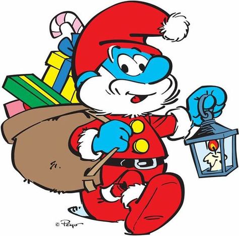 Christmas Smurfs, Smurfs Drawing, Xmas Cartoon, Smurfs Party, Smurf Village, Christmas Cartoon Characters, Papa Smurf, Christmas Cutouts, Cartoon Drawings Disney