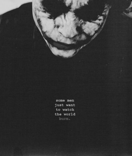 Some men just want to watch the world burn The Dark Knight Movie, Joker Heath, The Dark Knight Trilogy, Watch The World Burn, Heath Ledger Joker, Joker Wallpapers, Joker Art, Joker Cosplay, Heath Ledger