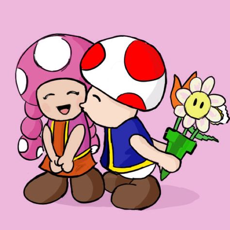 Toad <3's Toadette Toad And Toadette Drawing, Toad And Toadette, Healing Artwork, Funny Wood Signs, Nintendo Art, Mario Art, Mario Brothers, Cute Kawaii Drawings, Toad