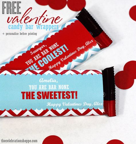 FREE Valentine candy bar printables Valentines Candy Bar Wrappers, Valentines Diy Kids, Class Valentines, Valentine's Day Printables, Valentines Printables Free, My Funny Valentine, Valentine Ideas, Valentine Candy, Candy Bar Wrappers