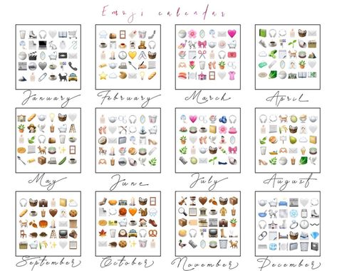 Colorful,  for the year 2023. Perfect for fans of emojis and pop #Organisation #November_Emojis #August_Emojis #June_Emojis June Emojis, November Emojis, August Emojis, September Emojis, Space Emoji Combo, October Emojis, Bunny Emoji, Captions Aesthetic, Ig Icons Highlights Aesthetic