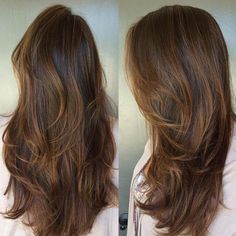 Subtle balayage Brunette Balayage, Long Hair Color, Trendy Hair Color, Brown Highlights, Balayage Brunette, Long Layered Hair, Long Wavy Hair, Natural Hair Color, Brunette Hair