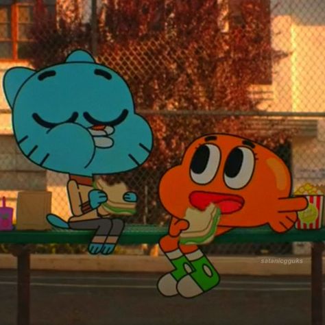 Darwin Icon, Cartoon Gumball, Amazing World Of Gumball Gumball, Darwin And Gumball, Kat Core, Gumball E Darwin, Cartoon Screencaps, Aesthetic Bff, Lyna Youtube