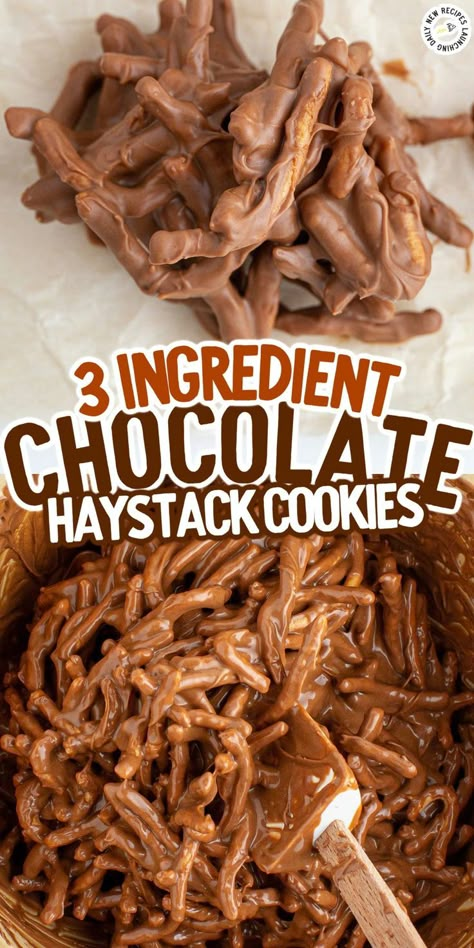 Haystack Cookies Chocolate Haystack Cookies, Chow Mein Noodle Cookies, Chocolate Haystacks, Haystacks Recipe, Haystack Cookies, The Perfect Cookie, Chocolate Candy Recipes, Butter Pecan Cookies, Chow Mein Noodles