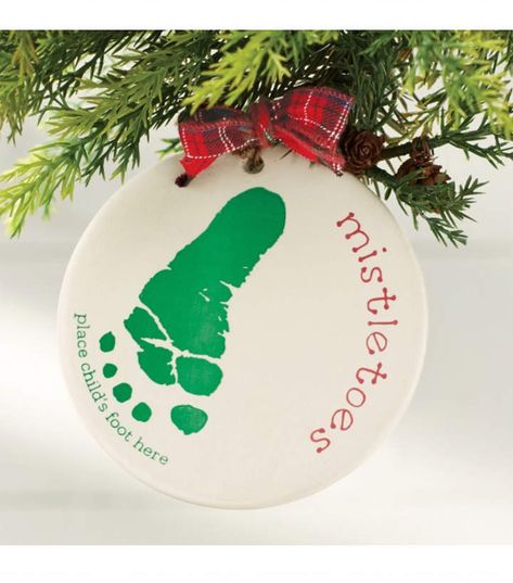 Mudpie Mistletoes Foot Print Ornament Kit