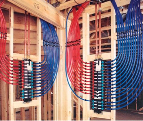 Pex Plumbing Diy, Pex Manifold, Pex Tubing Projects, House Plumbing, My Ocd, Pex Plumbing, Fine Homebuilding, Pex Tubing, Pex Pipe