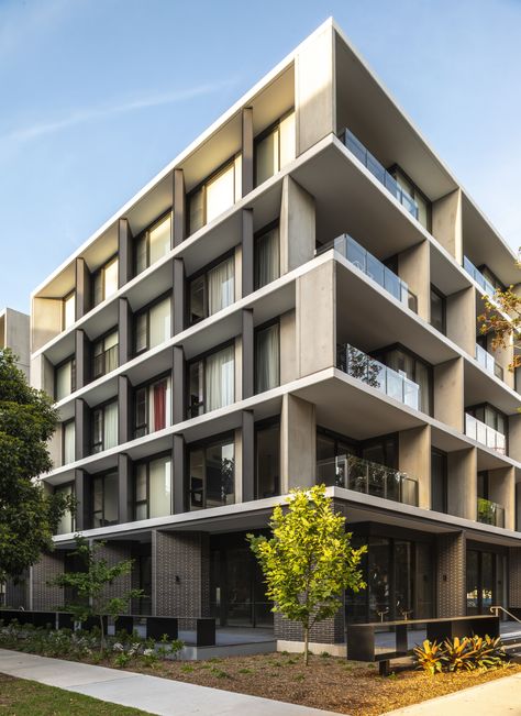 #architectsajc #architecture #residential #Australia #design Residential Building Facade, Condominium Facade, Apartment Building Exterior, Campus Architecture, Condominium Architecture, Residential Architecture Apartment, Exterior Balcony, Landscape Architecture Plan, Architecture Residential