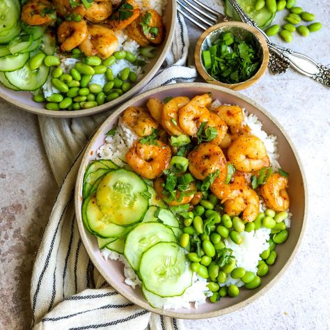 Honey Sriracha Shrimp - Sailor Bailey Sailor Bailey Honey Sriracha Shrimp, Honey Sriracha Shrimp Bowl, Gina Livy Recipes Dinner, Honey Sriracha Shrimp, Gina Livy, Shrimp Healthy, Sriracha Shrimp, Shrimp Bowls, Sailor Bailey