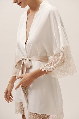 Kimono Robe Sewing Pattern - Do It Yourself Kimono Robe Sewing Pattern, Wrap Dress Sewing Patterns, Womens Wrap Dress, Wedding Dresses Bridesmaids, Silk Sleepwear, Kimono Pattern, Lace Kimono, Bridal Robes, Sewing Pattern Sizes