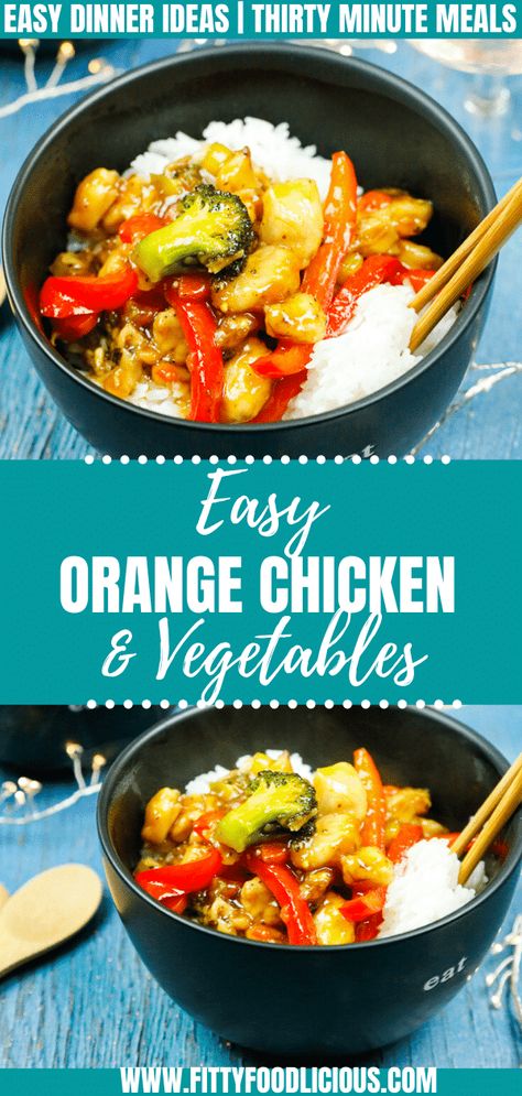 Is Orange Chicken Healthy? (Recipe Included) - Fitty Foodlicious Orange Chicken Stir Fry With Vegetables, Chicken Receipe, Healthy Orange Chicken, Cubed Chicken, Easy Orange Chicken, Chinese Foods, Cooking Jasmine Rice, Orange Chicken Recipe, Healthy Weeknight Dinners