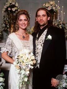 Blair Daimler Buchanan & Todd Manning ( Kassie Wesley De Pavia & Roger Howarth ).//One Life To Live.//OLTL. Fat Bride, Michael Easton, Roger Howarth, One Life To Live, Tv Weddings, Boone Hall, 90s Memories, Wedding Movies, Soap Stars