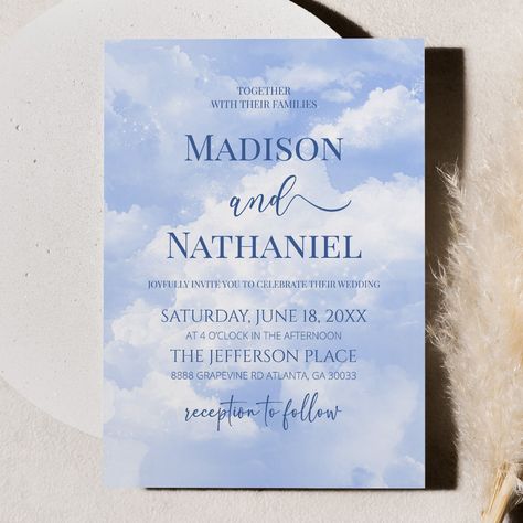 Dreamy Elegant Wedding, Prom Invites, Elegant Wedding Invitation, White Clouds, Elegant Wedding Invitations, Perfect Party, Diy Business, Invitation Card, Wedding Suits