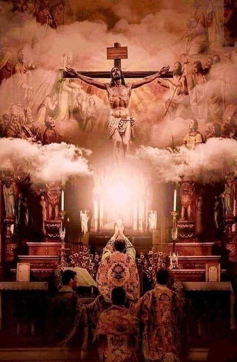 TRADITIONAL LATIN MASS CATHOLICS | During Mass you can almost hear the rustle of Angels if you are silent enough. | Facebook Catholic Wallpaper, Traditional Catholicism, Catholic Beliefs, Eucharistic Adoration, Church Aesthetic, Catholic Pictures, Catholic Decor, Latin Mass, Religious Pictures