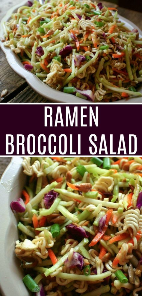 Noodles And Broccoli, Broccoli Slaw Salad, Broccoli Slaw Recipes, Salad Bacon, Salad Broccoli, Broccoli Salad With Cranberries, Easy Broccoli Salad, Recipe Broccoli, Bacon Broccoli