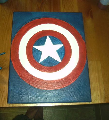 captain america canvas for emmitt's room :] Captain America Painting Easy, Superhero Canvas Painting, Captain America Painting, Captain America Canvas, Avengers Painting, Superhero Canvas, Boy Room Themes, Batman Drawing, Marvel Logo