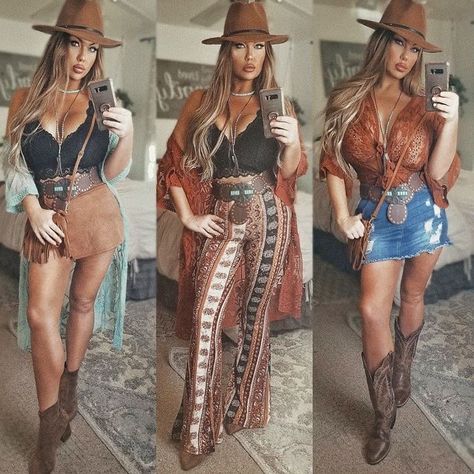 Jean Western Outfits, Cocktail Western Outfit, Cowgirl Chic Aesthetic, Western Brunch Outfit, Western Concert Outfits Women Summer, Corset Country Outfit, Western Style Outfits Summer, Country Outfit Summer, Cowgirl Fashion Outfits