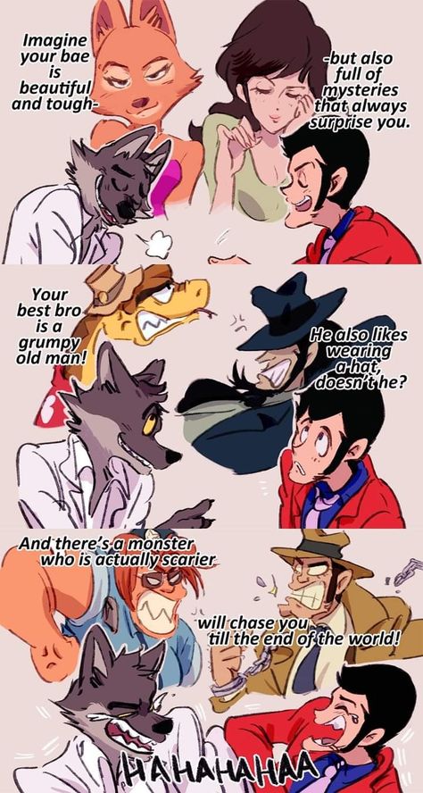 Bad Guys Dreamworks, The Bad Guys, Lupin Iii, Fandom Crossover, Bad Guys, Cartoon Crossovers, Cute Comics, Disney And Dreamworks, Funny Anime Pics