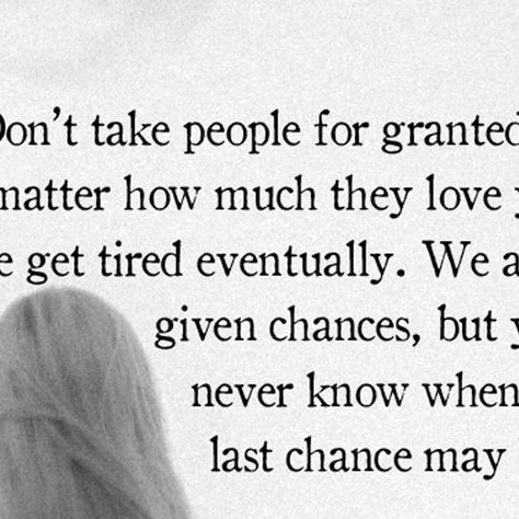 My Positive Outlooks on Instagram: "Appreciate the people in your life and never take them for granted. Love and relationships require effort and care. Cherish the moments and opportunities you have, as they may not last forever. #Gratitude #CherishLove #Don'tTakeForGranted #ValueRelationships #LastChance #LoveAndCare #TreasureMoments #AppreciateOthers" Never Take Anyone For Granted Quotes, Taken For Granted Quotes Unappreciated Family, Don’t Take People For Granted Quotes, Taking People For Granted Quotes, Taken For Granted Quotes Relationships, Not Feeling Appreciated Quotes, Taking People For Granted, Taken For Granted Quotes, Granted Quotes