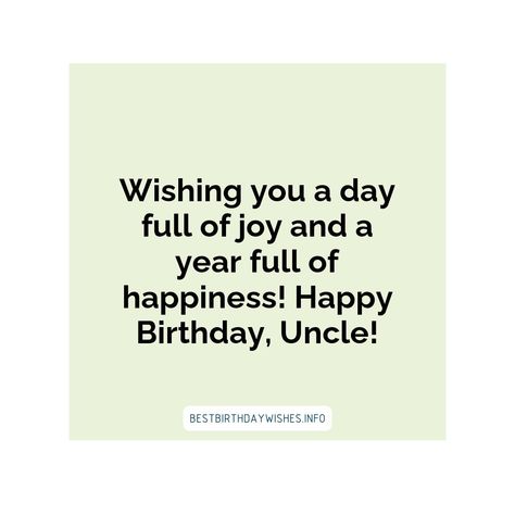 Birthdays are special occasions to celebrate and show your loved ones how much you care. If you have an uncle that you are close to, it’s important to... | # #BirthdayWishes Check more at https://www.ehindijokes.com/birthday-wishes-for-uncle/ Uncle Birthday Wishes, Birthday Massage, Birthday Wishes For Uncle, Happy Birthday Uncle, Unique Birthday Wishes, Birthday Card Messages, Uncle Birthday, Card Messages, Birthday Wishes For Myself