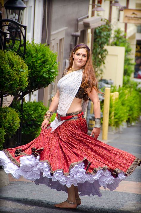 Gopi Skirts by Radhika Drape Skirt Indian, Krishna Gopi, Gopi Skirts, Gopi Dress, Tops Indian, Skirt Lehenga, Fusion Belly Dance, Lehenga Saree Design, Bollywood Lehenga