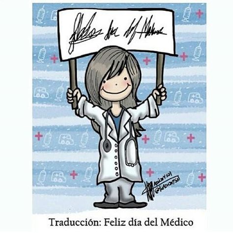 Feliz día del #médico por estos lados   Por @azucarysal  #pelaeldiente Medical Humor Doctor, Medical Slp, Dr World, Teacher Birthday Gifts, Birthday Girl Quotes, Doctors Day, Medical Humor, Birthday Quotes, Happy Quotes