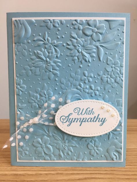 Sympathy Card Sayings, Stampin Up Sympathy Cards, Sympathy Cards Handmade, Country Floral, Hand Made Greeting Cards, Making Greeting Cards, Embossed Cards, Stamping Up Cards, Get Well Cards