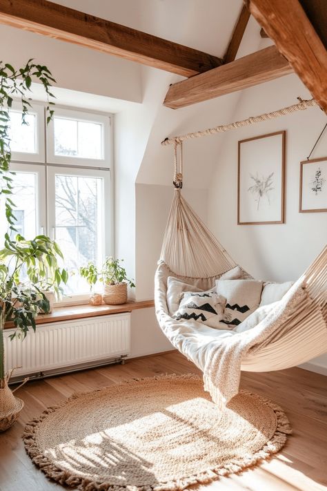 15 Tips for the Perfect Black Bedroom Aesthetic – Everyday Inspo Hammocks In Bedrooms, Hamicks In Bedrooms, Bedroom Swings, Hammock Bedroom Ideas, Bedroom Hammock, Black Bedroom Aesthetic, Hammock In Bedroom, Bedroom Swing, Indoor Hammock