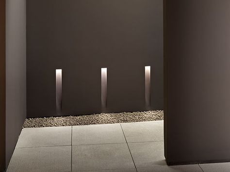 Semi-inset lamp VERTICAL LIGHT SMALL In Collection by FLOS Wall Lamp Interior, Flos Light, Architectural Lighting Design, Corridor Lighting, Fireplace Lighting, Led Wand, Wall Scones, Recessed Wall Lights, Recessed Wall