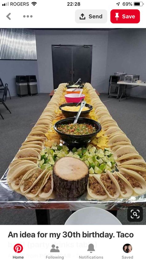 Taco Bar Wedding, Wedding Buffet Food, Taco Party, Wedding Reception Food, Wedding Buffet, Taco Bar, Shower Food, Buffet Food, Baby Shower Food