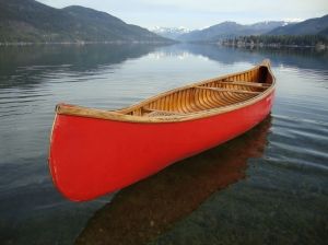 A canoe floating away in the water and someone is just making pictures of it. Canoe Restoration, Canoe Portage, Canadian Canoe, Sarcastic Remarks, I Miss My Dad, Wood Canoe, Flat Bottom Boats, Miss My Dad, Garage Studio