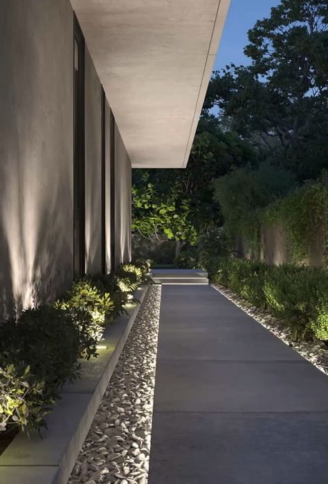 Entrance Landscaping, Villa Landscape, Rooftop Patio Design, Relaxing Backyard, Driveway Entrance, Courtyard Design, Outdoor Living Design, Backyard Paradise, Modern Landscape