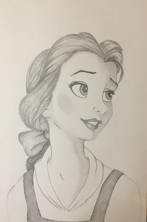 Belle Easy Disney Sketches, Belle Sketch, Belle Drawing, Cartoon Nostalgia, Pencil Drawings For Beginners, Pencil Sketch Images, Art Drawings Sketches Pencil, Disney Sketches, Art Tools Drawing