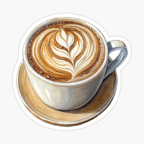 Get my art printed on awesome products. Support me at Redbubble #RBandME: https://www.redbubble.com/i/sticker/Cappuccino-by-Morbaklava/158743027.EJUG5?asc=u January Bujo, Bujo Themes, Coffee Stickers, Cappuccino, Cute Stickers, Science Poster, Sticker Design, Stranger Things Fanart, My Art