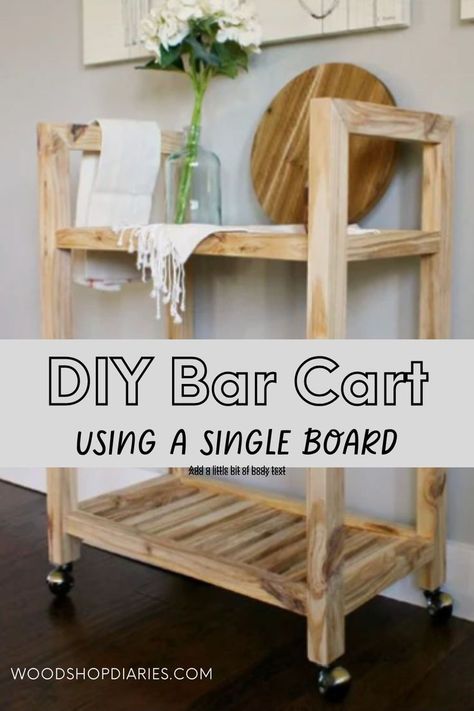 Diy Small Bar, Easy Diy Bar, Diy Wood Bar, Small Bar Cart, Diy College Apartment Decor, Makeup Room Diy, Small Condo Kitchen, Wood Cart, Wood Bar Cart