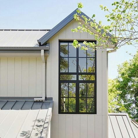 THREE BIRDS RENOVATIONS on Instagram: "Want to see this exact angle BEFORE the reno? Swipe across 😜 

Vertical Cladding | @jameshardieau 
Roof, Gutters & Fascia | @lysaght_australia 
Windows | @stegbar_au 
Stone Wall & Pavers | @artisanexterior.au 
Paint | ‘Grey Port’ @duluxaus 
Outdoor Table & Stools | @freedom_australia 

#ErinsUrbanFarmhouse #house16 #renovation #homeremodel #home #urbanfarmhouse #beforeandafter #ad" Vertical Weatherboard Exterior, Vertical Cladding House Exterior, Vertical Cladding, Brick Exteriors, Rendered Houses, Table Stools, Three Birds Renovations, Urban Farmhouse, River Road