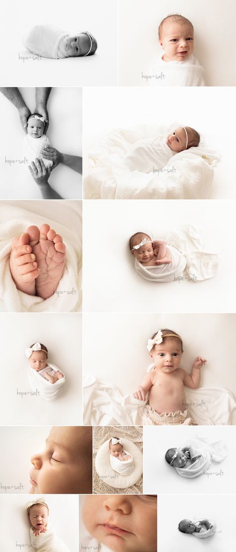 Awake babies are often so expressive. And this was exactly the case for baby Z’s studio newborn photos. I got smiles, I got frowns and everything in between. She was very alert and awake for most of our time together. I rolled with it, as usual and we ended up with a large, beautiful and diverse gallery collection. Unswaddled Newborn Photos, Simple White Newborn Photography, Newborn Awake Photography, Awake Newborn Photography, Newborn Smiling, Family And Baby, Lifestyle Newborn Photos, Newborn Photography Boy, Studio Newborn