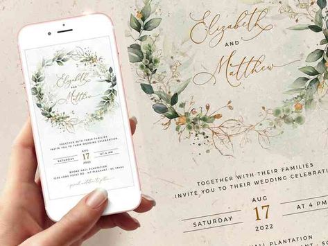 Wedding Evites, Electronic Wedding Invitations, Vintage Foto's, Wedding Stationery Design, Wedding Invitation Card Template, Wedding Invitations Online, Digital Wedding Invitations, Invitation Kits, Personalised Wedding Invitations