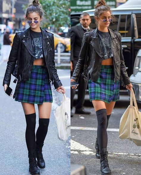 Goth Gf, Grunge Outfits, Outfits Aesthetic, Skater Skirt, Leather Skirt, Outfit Inspirations, Lookbook, Cute Outfits