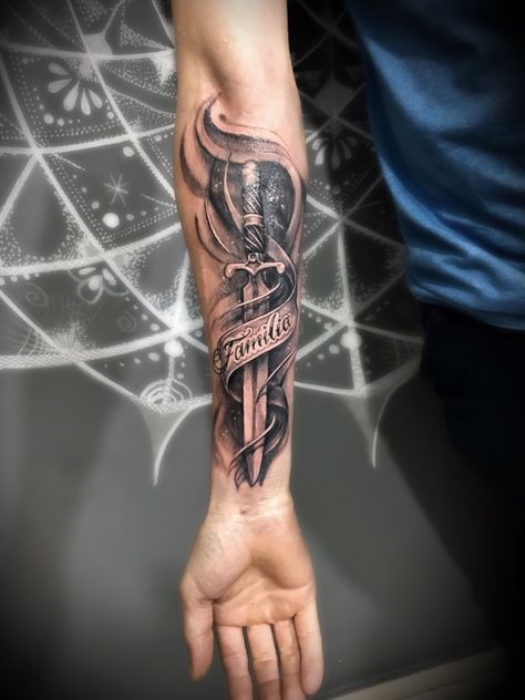 Knife Tattoo, Forarm Tattoos, Cool Forearm Tattoos, Diy Tattoo, Hand Tattoos For Guys, Best Sleeve Tattoos, Family Tattoos, Viking Tattoos, Ink Ideas