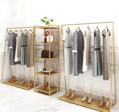 metal clothes rack design for shops Rack Design For Shop, Clothes Rack Design, Clothing Rack Bedroom, Clothing Store Displays, Clothing Racks, Clothing Store Interior, Metal Clothes Rack, Store Design Boutique, Storing Clothes