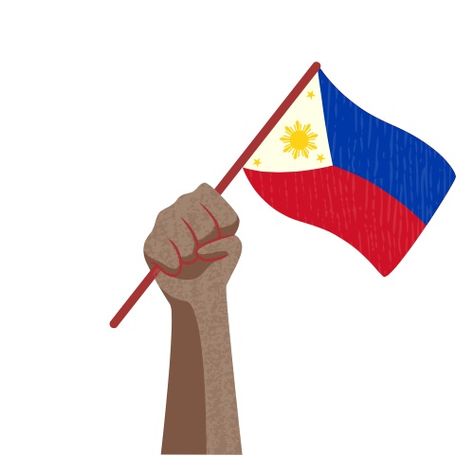 Independence Day Drawing Philippines, Filipino Flag Drawing, Symbolic Drawing About Philippine Contemporary Art, Filipino Subject Design Aesthetic, Nasyonalismo Poster Drawing Philippines, Philippine Literature Aesthetic, Assimilation Art, Philippine Flag Aesthetic, Philippines Flag Drawing