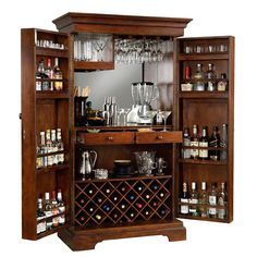 5 tips básicos para armar tu propio bar en casa - Máspormás Bar Furniture For Sale, Liquor Storage, Home Bar Cabinet, Bar In Casa, Diy Home Bar, Wine Bar Cabinet, Home Bar Designs, Howard Miller, Home Bar Furniture