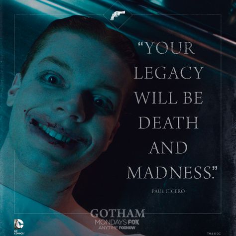 Let the chaos commence. Gotham Quotes, Valeska Twins, Jerome Gotham, Gotham News, Gotham Joker, Gotham Tv Series, Gotham Series, Brick By Brick, Gotham Villains