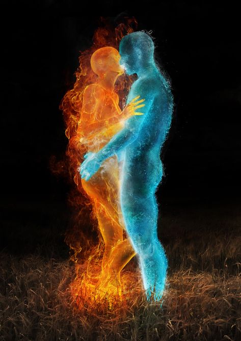 Twin Flame Separation, Soulmates Art, Twin Flames Signs, Twin Flame Art, Wonder Art, Fire And Water, Flame Art, Girl In Water, Wallpaper Earth